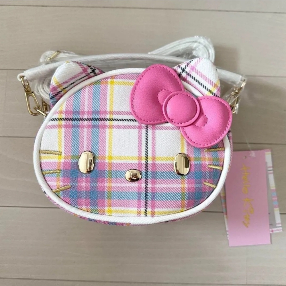 Hello Kitty 50th Anniversary Mini Shoulder Bag Dress Tartan Sanrio